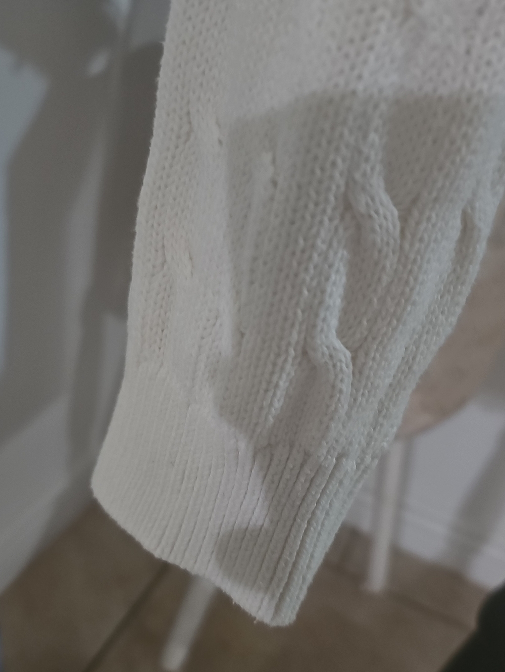Brandy Melville Cream Cable Knit Crewneck Sweater - Picture 6 of 6